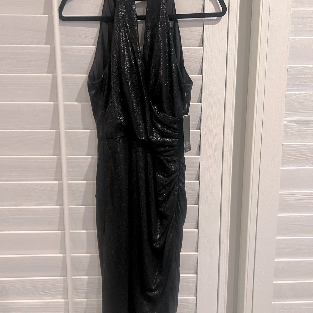 Aidan Mattox cocktail dress brand new never worn. Black with shimmer.